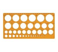 Trace-cercle - MAPED - 1-35mm - 39 cercles - Orange-transparent