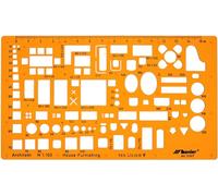 Trace Gabarit Architecte 1:100 - Gabarit Architecte 1/100 - Normographe Architecture 1/100 - Pochoir Architecture - Gabarit de Mobilier - Gabarit de Dessin Technique - Decoration Interieur Echelle