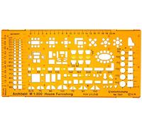 Trace Gabarit Architecte 1:200 - Gabarit Architecte 1/200 - Normographe Architecture 1/200 - Pochoir Architecture - Gabarit de Mobilier - Gabarit de Dessin Technique - Decoration Interieur Echelle