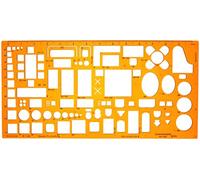 Trace Gabarit Architecte 1:50 - Gabarit Architecte 1/50 - Normographe Architecture 1/50 - Pochoir Architecture - Gabarit de Mobilier - Gabarit de Dessin Technique - Decoration Interieur Echelle 1:50