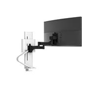 Ergotron TRACE 45-657-251 Support Écran Bureau Blanc, Pince, Max 38", 9.8kg, VESA 75x75/100x100, Inclinaison 0-80°, Rotation 360°, Extension 38cm
