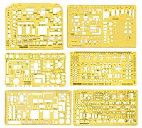 Traceease 6 Pièces, Plan De Maison- Design D'Intérieur Et Modèles Meubles De Cuisine/Lit/Bain- Outils De Dessin- Pochoirs Architecture