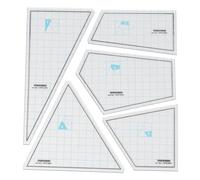 Traceease Ensemble de règles de précision pour- 5 gabarits carrés de 9 pouces pour patchwork- Guides de couture en acrylique une marge de couture de 1/4 de pouce pour les blocs de patchwork