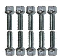 TRACER 10x Boulon de Roue M12x1,5 spherique R12 45mm | Hex 17mm Compatible avec Mercedes-Benz 108 109 111 114 116 123 190 201 S 12