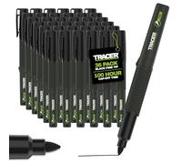Tracer 2.0 Lot de 12 Marqueurs Noirs Indélébiles Pointe Fine