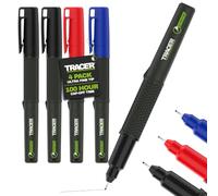 Tracer 2.0 Lot de 4 marqueurs permanents noirs à pointe ultra fine de 4 à 100 heures de temps de cap-off à séchage rapide