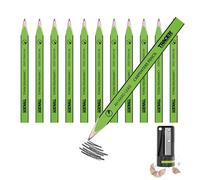 Tracer 4H Lot de 12 crayons de charpentier (plomb dur) avec taille-crayon de charpentier