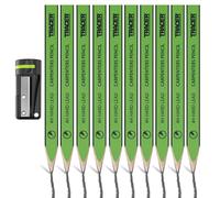 Tracer 4H Lot de 12 crayons de charpentier (plomb dur) avec taille-crayon de charpentier