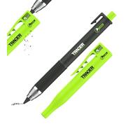 Tracer Crayon Chantier Ultra-Résistant avec Holster - Crayon Menuisier 5,2 mm Haute Visibilité pour Construction & Menuiserie