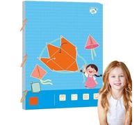 Tracer le livre d'apprentissage en géométrie 3D, jouet éducatif avec les modèles géométriques Solids Solids 9/12/15, bricolage Solid Geometrys Livres des écoles primaires 15-model