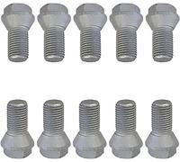 TRACER Lot de 10 boulons de roue coniques argentés M14 x 1,5 21 mm (tête courte)