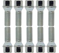 TRACER Lot de 10 boulons de roue coniques, en argent, M14 x 1,5, 30 mm