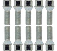 Tracer Lot de 10 boulons de roue coniques M12 x 1,5 30 mm HEX17 boulons à vis argentés
