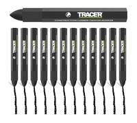 Tracer Lot de 12 crayons de bois de construction Noir 12 crayons de marquage multi-surfaces