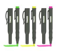 Tracer Lot de 3 surligneurs fluorescents, non toxiques, anti-taches, anti-dessèchement, qualité de construction