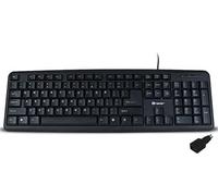 Clavier, membrane, adaptateur USB + PS2, noir, Maverick Black