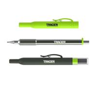 Tracer Pro Series Crayon de précision avec 24 mines de rechange de 1,3 mm et étuis de site Kit de marquage de précision tout-en-un en aluminium