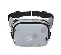 Traces d'empreintes de Pattes Cate,Sac Banane carré Double Couche, Sac de Poitrine