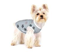 Traces d'empreintes de Pattes Cate,T-Shirt sans Manches en Coton pour Animaux de Compagnie, Gilet Respirant, Extensible et Doux,S