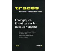 Tracés, n° 22: Ecologiques