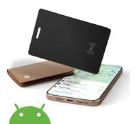 Traceur Bluetooth Android,Ultra-Mince Wallet Traceur Card Air Tag Android Fonctionne avec l’app Google Localiser Rechargeable Localisateur D’Objets Bluetooth pour Portefeuille,Valises, Bagages (Noir)