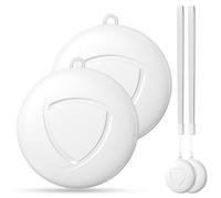 Traceur Bluetooth Blanc 2 Pack - Air Tracker Tag Compatible avec Apple Localiser (Uniquement iOS 14.5+), Trouve Téléphone et Clés, GPS Localisateur pour Portefeuilles et Valises, Batterie Remplaçable