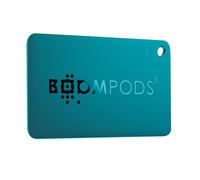 Traceur Bluetooth Rechargeable Qi Format Carte pour Portefeuille Boompods Bleu