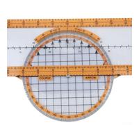 Traceur d'aviation avec rotation à 360 degrés et règle coulissante pour la navigation - Règle de vol en ABS transparent pour CRP-1 CRP-5, pour un design léger et durable (B)
