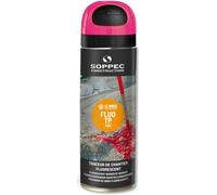 Traceur de chantier fluorescent 500 ml de couleur cerise - SOPPEC - 141525O