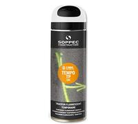 Bombe de peinture - Traceur de chantier SOPPEC blanc fluo temporaire 2-8 semaines - 141600