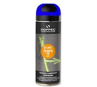 Bombe de peinture - Traceur de chantier SOPPEC bleu fluo temporaire 2-8 semaines - 141619