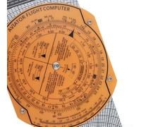 Traceur de navigation aéronautique avec règle coulissante à 360 degrés, ABS transparent pour planification de vol et formation (A)