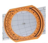 Traceur de navigation aéronautique avec règle coulissante à 360 degrés en ABS transparent pour planification de vol et formation (B)