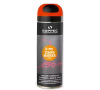 Traceur de chantier fluorescent TEMPO MARKER Orange SOPPEC