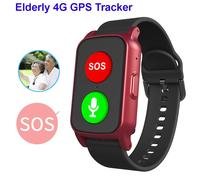 Traceur GPS 4G pour personnes âgées, bracelet de suivi de localisation avec moniteur de fréquence cardiaque intelligent, température, anti-perte, montre GPS tendance Black