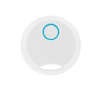 Traceur GPS Chien, Mini Dog GPS Tracking Device Key Finder Locator Round Hidden Small Portable Tracking Device Bluetooth Intelligent Anti-Lost Device for Luggage,Vehicle,Child,Pet (Blanc)