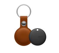 Traceur GPS Mitag Bluetooth Localisateur Intelligent Appareil Anti-Perte Clés Mobiles Animaux de Compagnie Personnes âgées Enfants Finder Fonctionne avec Find My(Black Brown)