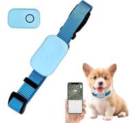Traceur GPS pour Chats et Chiens, Collier GPS Chat Tracker, Collier de Localisation Léger avec Pile, Compatible iOS et Android, sans Abonnement, Léger et Étanche, Aide à Localiser Votre Chat (Bleu)