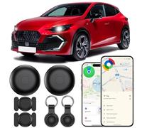 Traceur GPS pour Véhicules, 2PCS Magnétique Smart Tag Tracker Android et iOS, Localisateurs D’Objets Traceur GPS sans Abonnement, Étanche IP68, Mini Traceur caché pour Voiture, Moto, Valises, Noir