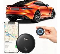 Traceur GPS pour Voiture - Compatible iOS et Android, Mini-Traceur magnétique pour véhicule, Aimant Puissant intégré, sans abonnement mensuel ni Carte SIM, Dispositif Anti-Perte International