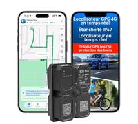 Traceur GPS Voiture, 4G Traceur GPS magnétique pour Voitures, véhicules | 4G Connectivité, Fixation Magnétique,Suivi en Temps Réel,Pour Voitures,étanchéité IP67, alarme antivol, couverture mondiale
