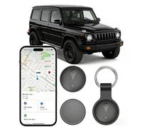 Traceur GPS Voiture, Mini Tracker GPS Voiture Magnétique, Compatible avec iOS et Android, Suivi en Temps Réel Traceur sans Abonnement, Traceur Enfant Caché pour Véhicules, Animaux et Bagages, Noir