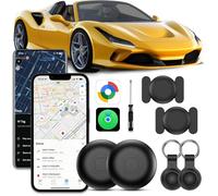 Traceur GPS Voiture sans Abonnement, Smart Tag Traceur, 2 Pack | Compatible avec Android et iOS, Localisateurs D’Objets Bluetooth pour pour Auto, Moto, Vélo, Bagages, IP68 Imperméable