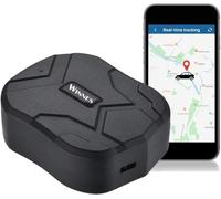 Traceur GPS Voiture Tracker 5 Mois en Veille Plusieurs Alarmes Intelligentes étanche avec Aimant Antivol APP Aucun Abonnement Requis 6 Mois Historique De Navigation Adapté aux GPS Poids Lourds TK905B
