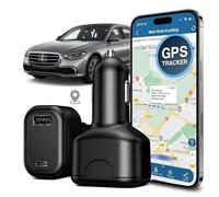 Traceur GPS Voiture, Tracker GPS Voiture 4G sans Abonnement - Prise Allume-Cigare 12V Double USB - Suivi Temps Réel sur App Mobile - Antivol pour Véhicule, Moto, Camping-Car