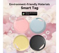 Traceur intelligent certifié Google Android Bluetooth anti-perte pour Xiaomi, Samsung, Pixel, OnePlus - Idéal pour clés, sacs, portefeuilles, bagages Rose