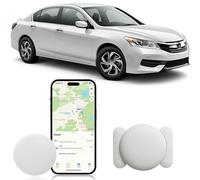 Traceur Localisateur D’Objets Bluetooth, A- IR tag Traceur magnétique caché pour Voiture sans Frais mensuels, GPS Tracker pour Enfants Animaux domestiques avec Apple Find My (iOS) no SIM (1 Blanc)