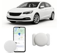 Traceur Localisateur D’Objets Bluetooth, A- IR tag Traceur magnétique caché pour Voiture sans Frais mensuels, GPS Tracker pour Enfants Animaux avec Goo- gle Find My Device(Android) no SIM (1 Blanc)
