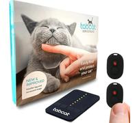 Traceur Tabcat V2 pour chats et chatons - Sans abonnement mensuel | 2 balises de localisation légères, étuis et boîtier de suivi | Plus précis que le GPS | Suivi de 2 chats à 2,5 cm et portée de 150 m