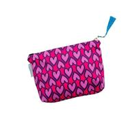 Tracey Cooper Trousse de maquillage en velours imprimé cœur rose 30 x 24 cm, Vert, Cœurs